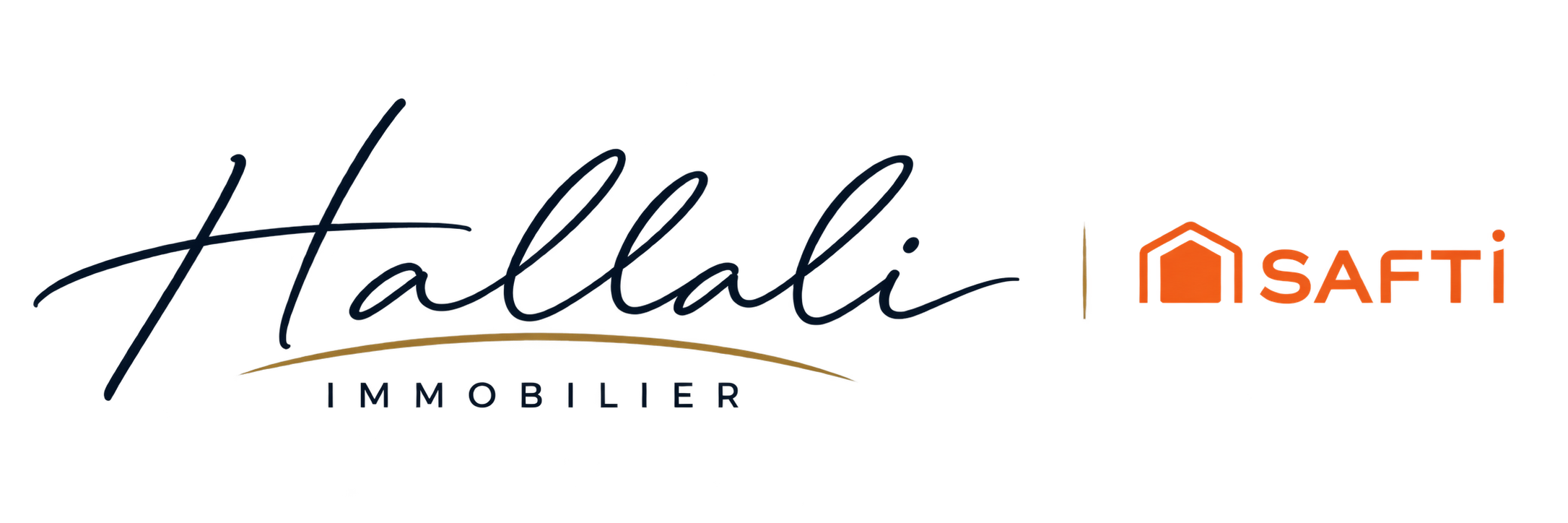 Hallali Immobilier — signature et logo SAFTI
